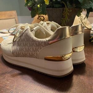 Michael Kors Cream and Gold Women's Sneakers